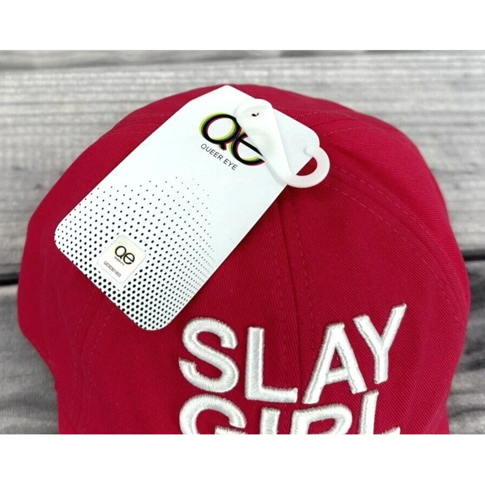 QUEER EYE‎ PRIDE SLAY GIRL SLAY SNAPBACK BASEBALL CAP / HAT One Size BRIGHT PINK